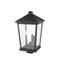 Z-Lite Beacon 3 Light Outdoor Post Mount Fixture, Black & Clear Beveled 568PHXLS-BK - alternate 2
